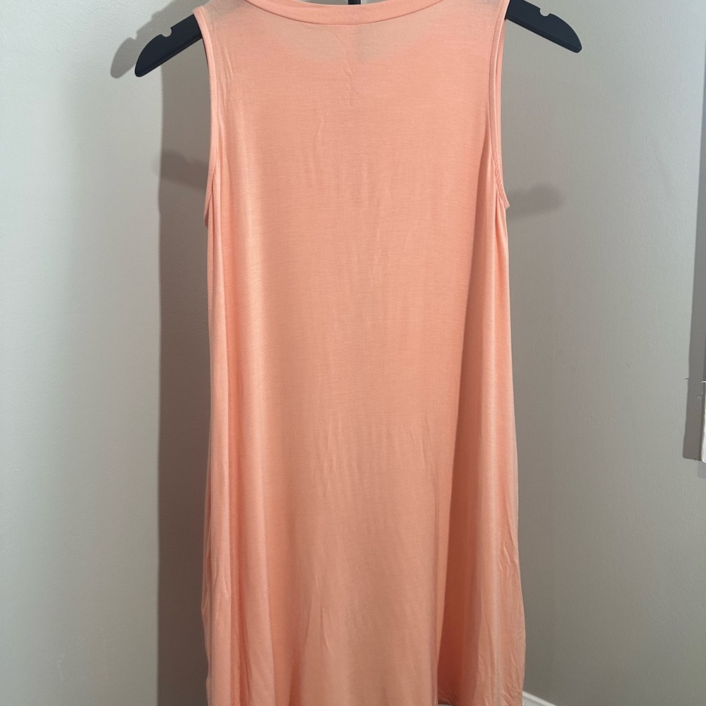mittoshop Sleeveless Peach Tank Dress Bamboo Swing Dress Kentucky Derby Dress - Picture 15 of 15